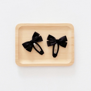 Girl Hair Clip Bow School Pair (GHP9609)